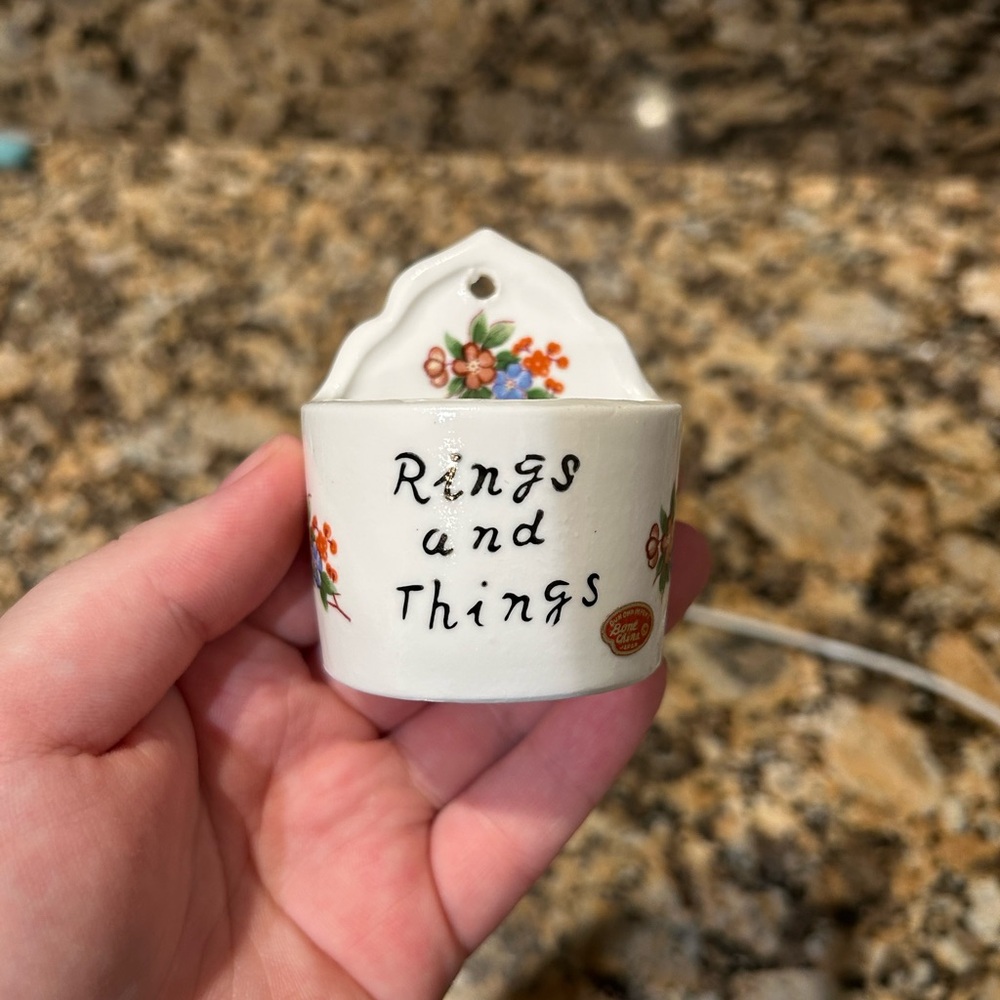Rings and Things Bone China Ring Holder